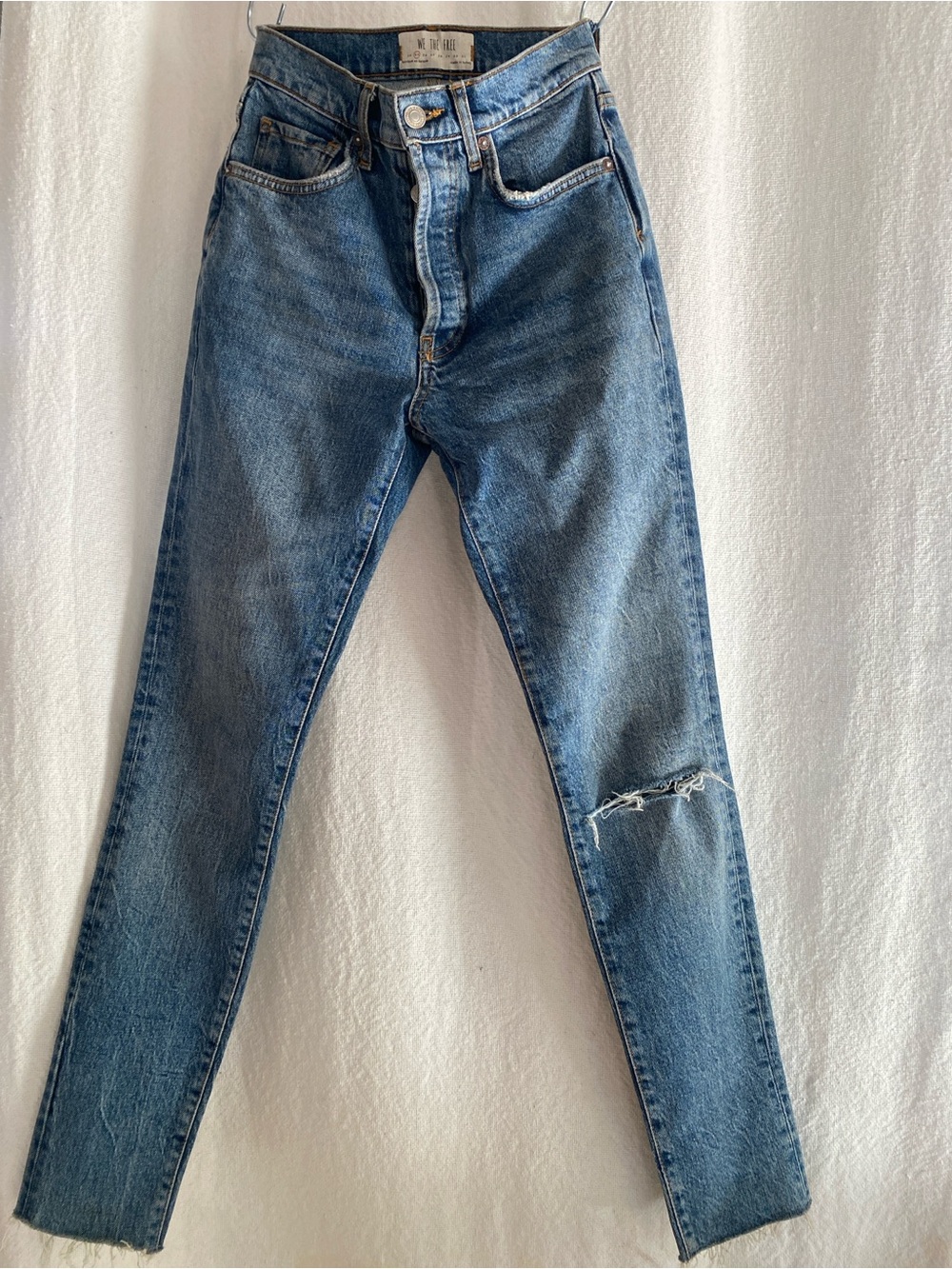 We the Free High Waist Distressed Skinny Jean Size 25
